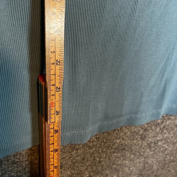 Lands End Shirt Womens 1X Blue Short Sleeve Tshirt Square Neck Plus Size Stretch - Picture 5 of 8